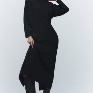 Zara straight cut midi dress